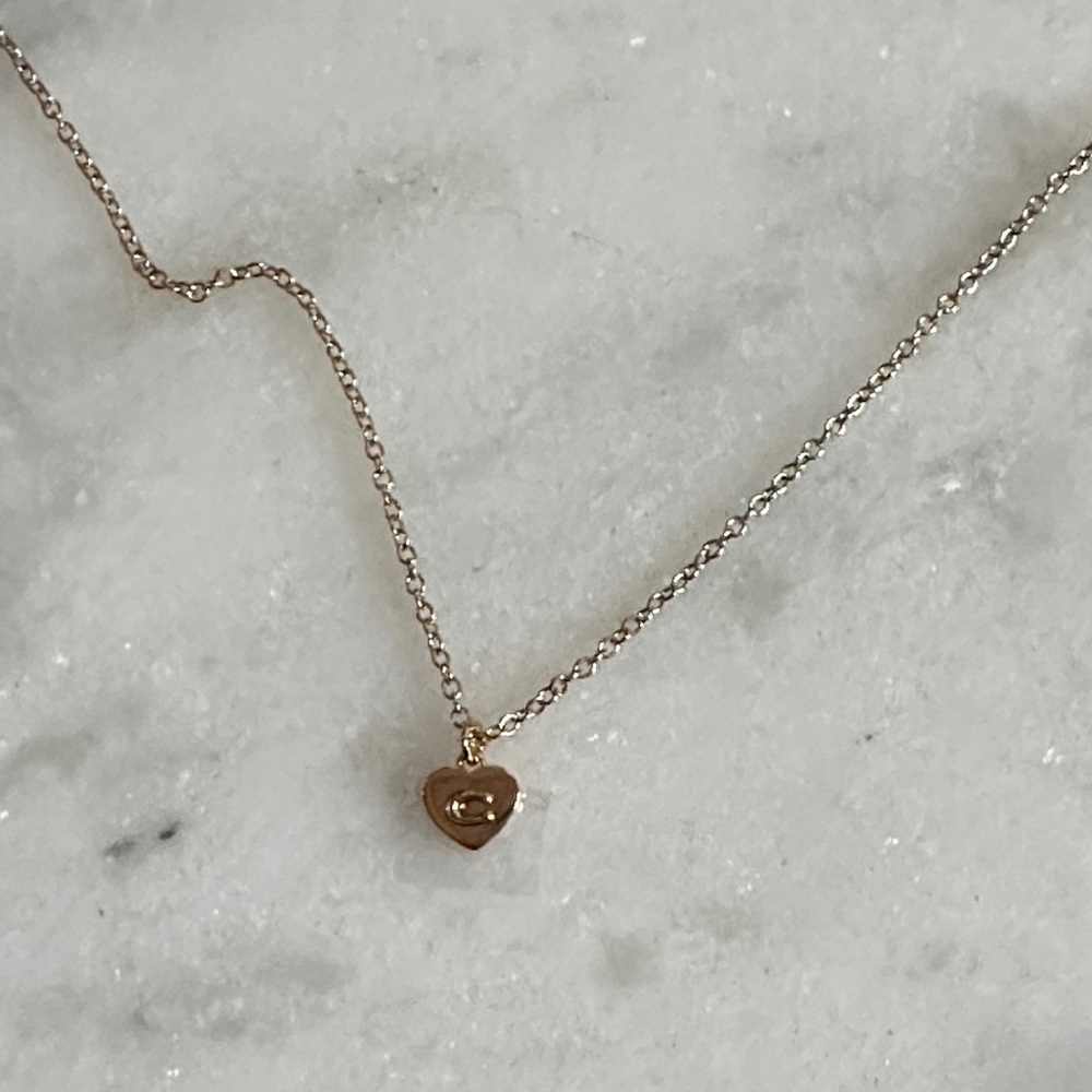 Coach Gold-Tone Heart Necklace - Picture 2 of 4